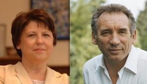 Martine Aubry & François Bayrou Martine Aubry & François Bayrou - (photos : Incorruptible et Antonin Borgeaud - Wikimedia commons - cc)