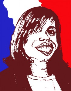 Caricature de Joëlle Ceccaldi-Raynaud (PVI N°1)