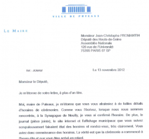 Lettre JCR JCF