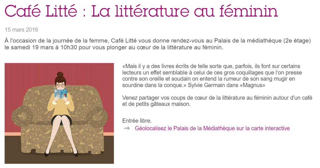 Sexisme à Puteaux : Littérature au féminin