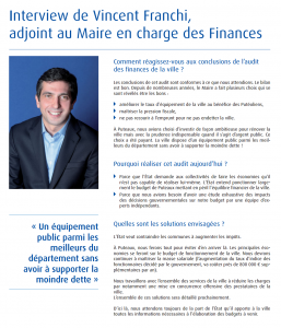 Vincent Franchi parle de l'audit financier de Puteaux