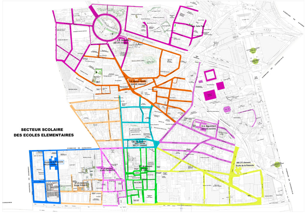 Carte scolaire élémentaires Puteaux