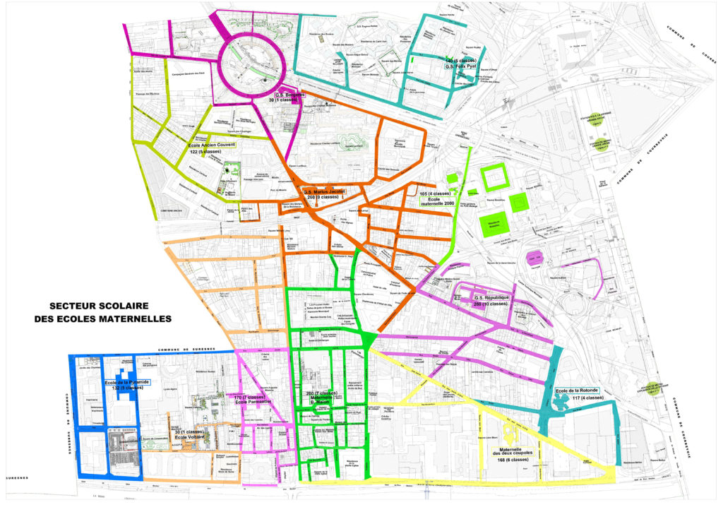 Carte scolaire maternelles Puteaux